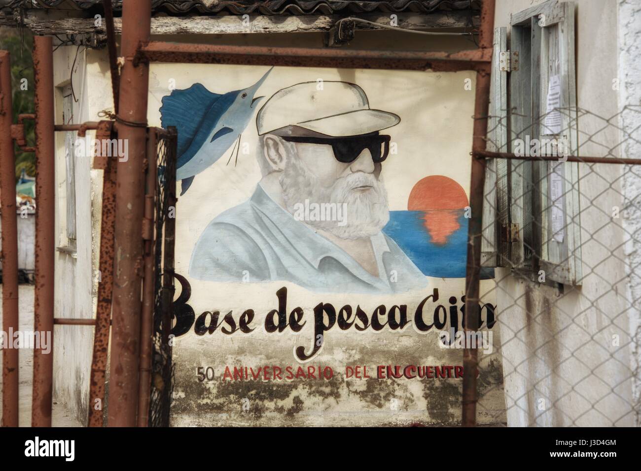 Cojimar, Havane Cuba, le petit village le pêché d'Hemingway et inspiré vieil homme de la mer. Banque D'Images