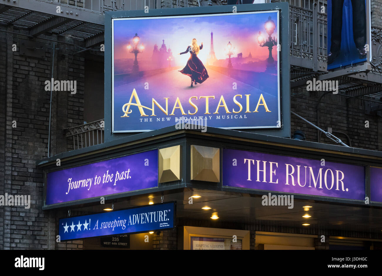 Anastasia, la nouvelle comédie musicale de Broadway Banque D'Images