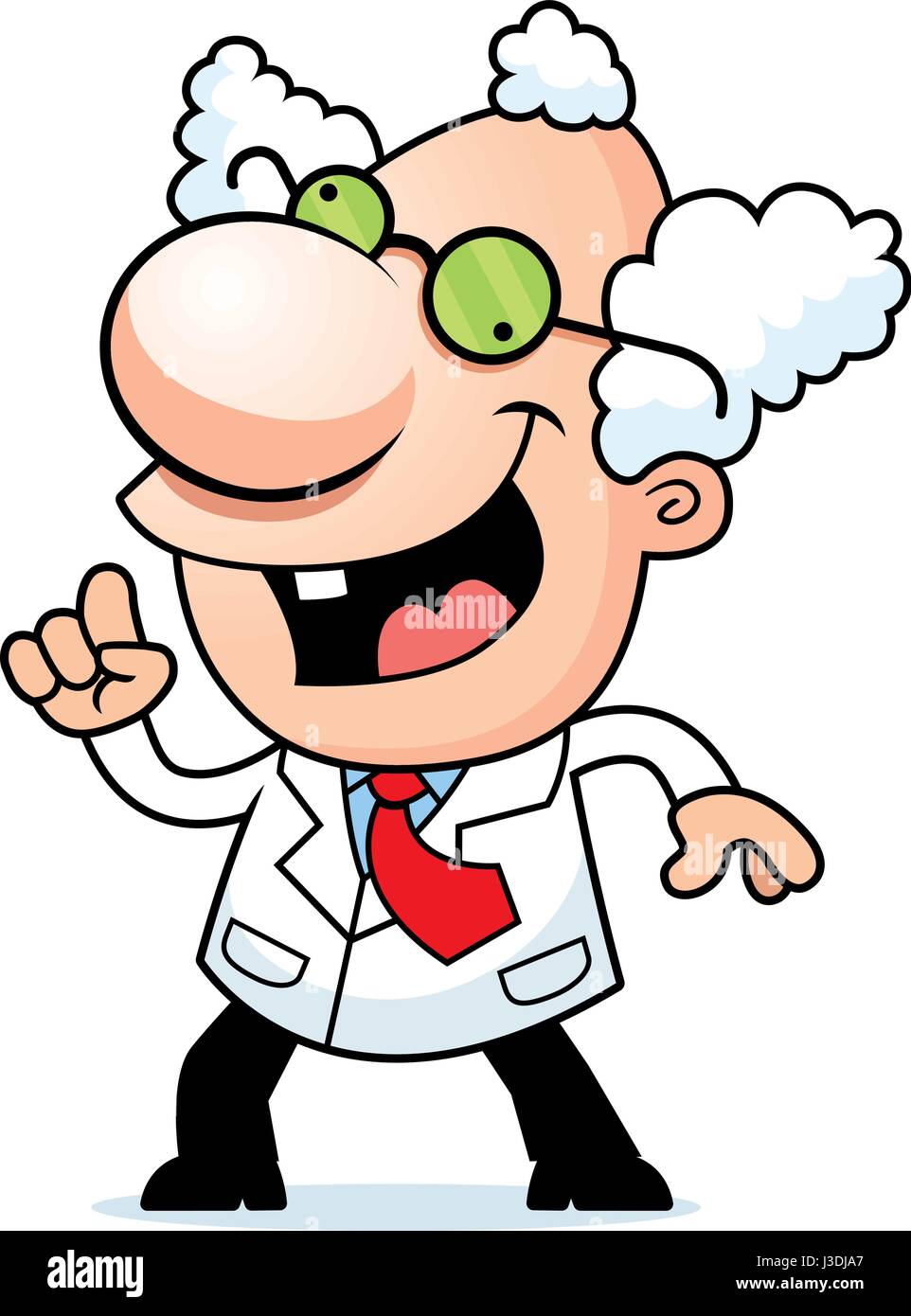 Une illustration d'un savant fou de dessin animé par une idée Image