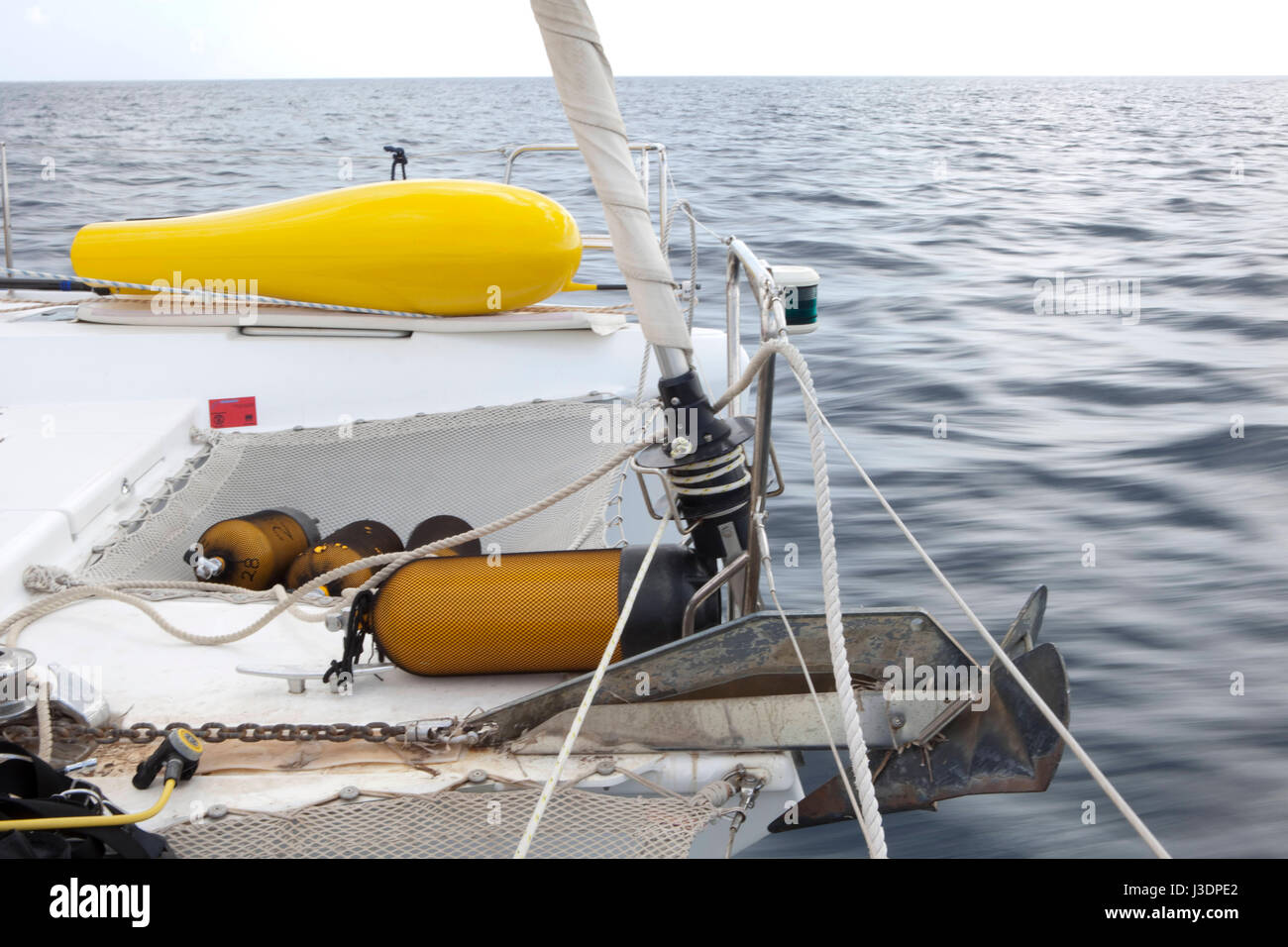 Détenteur du record du monde d'apnée à Herbert Nitsch le camp de formation à Santorin, Grèce Banque D'Images