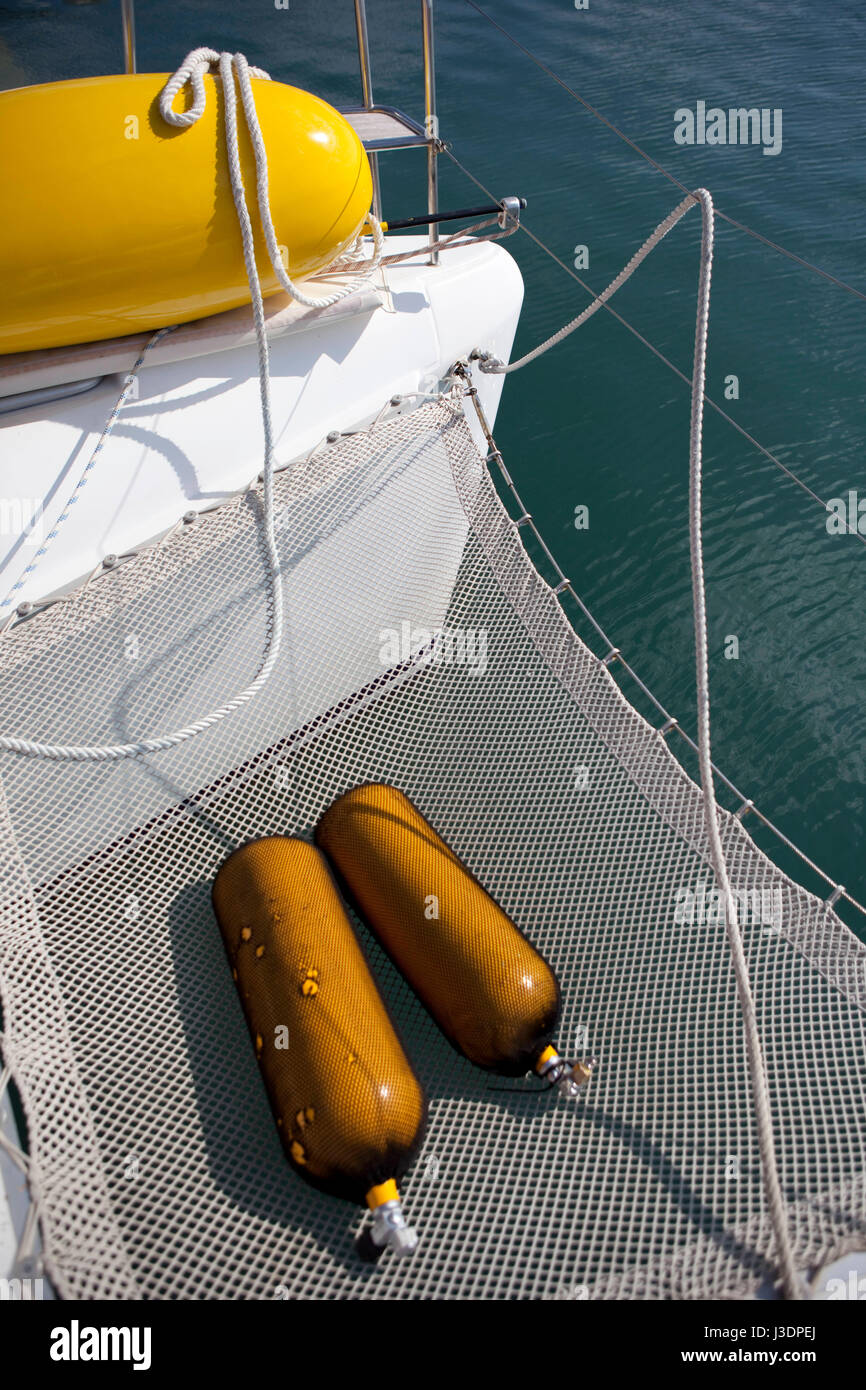 Détenteur du record du monde d'apnée à Herbert Nitsch le camp de formation à Santorin, Grèce Banque D'Images