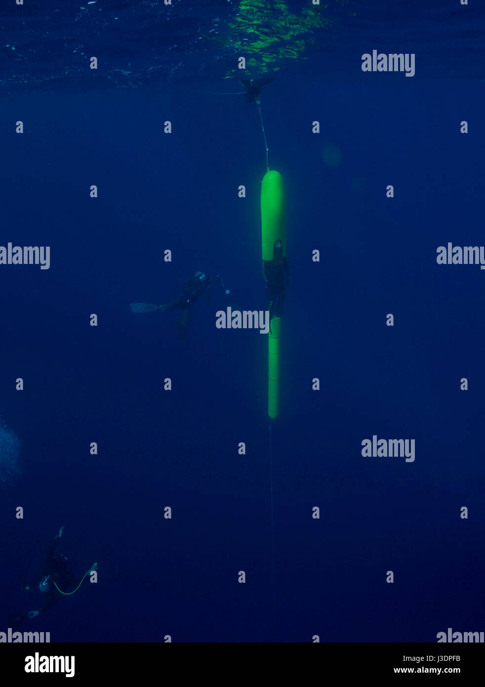 Détenteur du record du monde d'apnée à Herbert Nitsch le camp de formation à Santorin, Grèce Banque D'Images