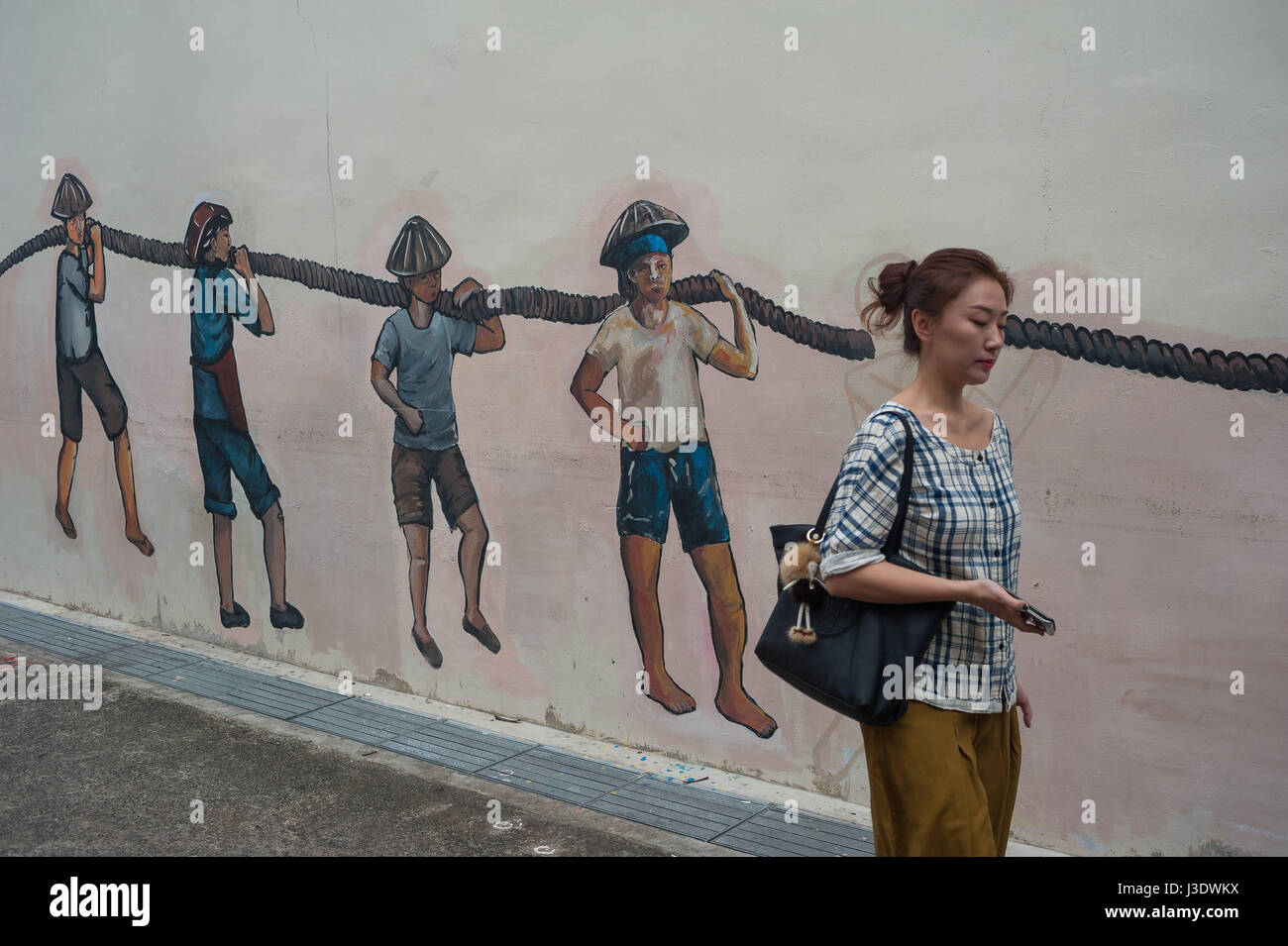 Singapour, République de Singapour, 2016, scène de rue à Chinatown Banque D'Images