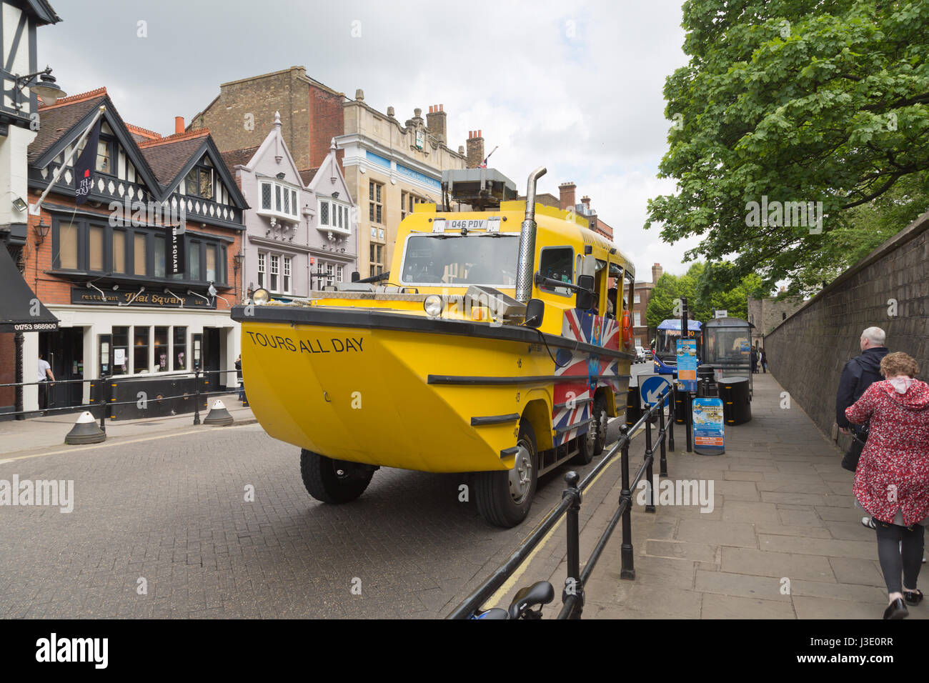 Windsor Duck Tours véhicule amphibie Banque D'Images