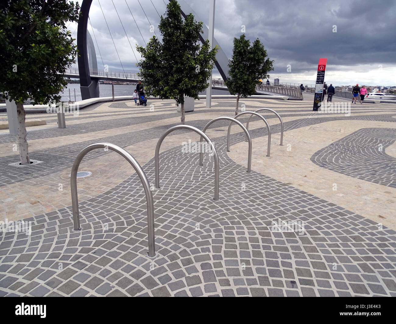 Un support à bicyclettes Banque D'Images