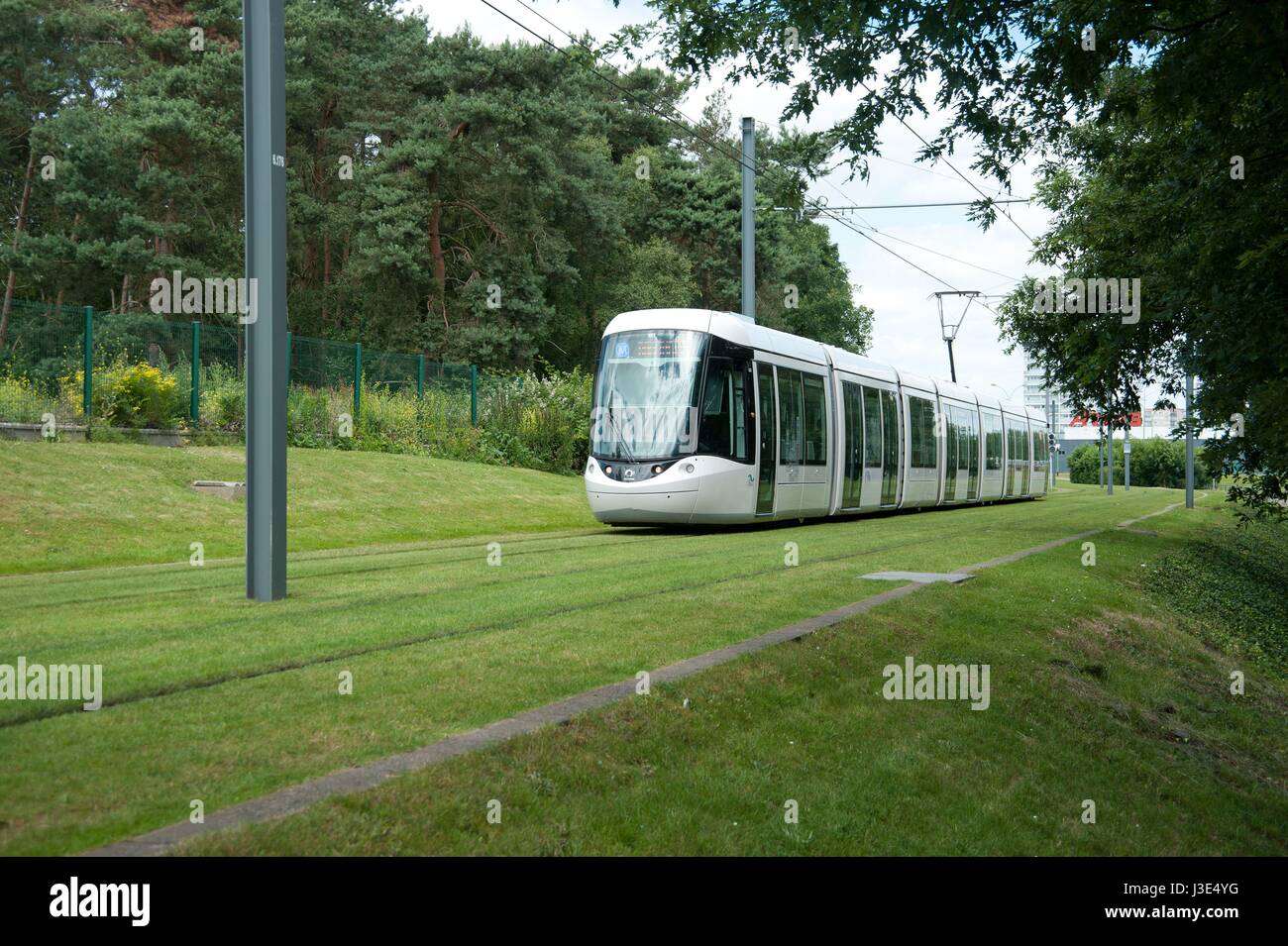 Rouen, Tramway Banque D'Images