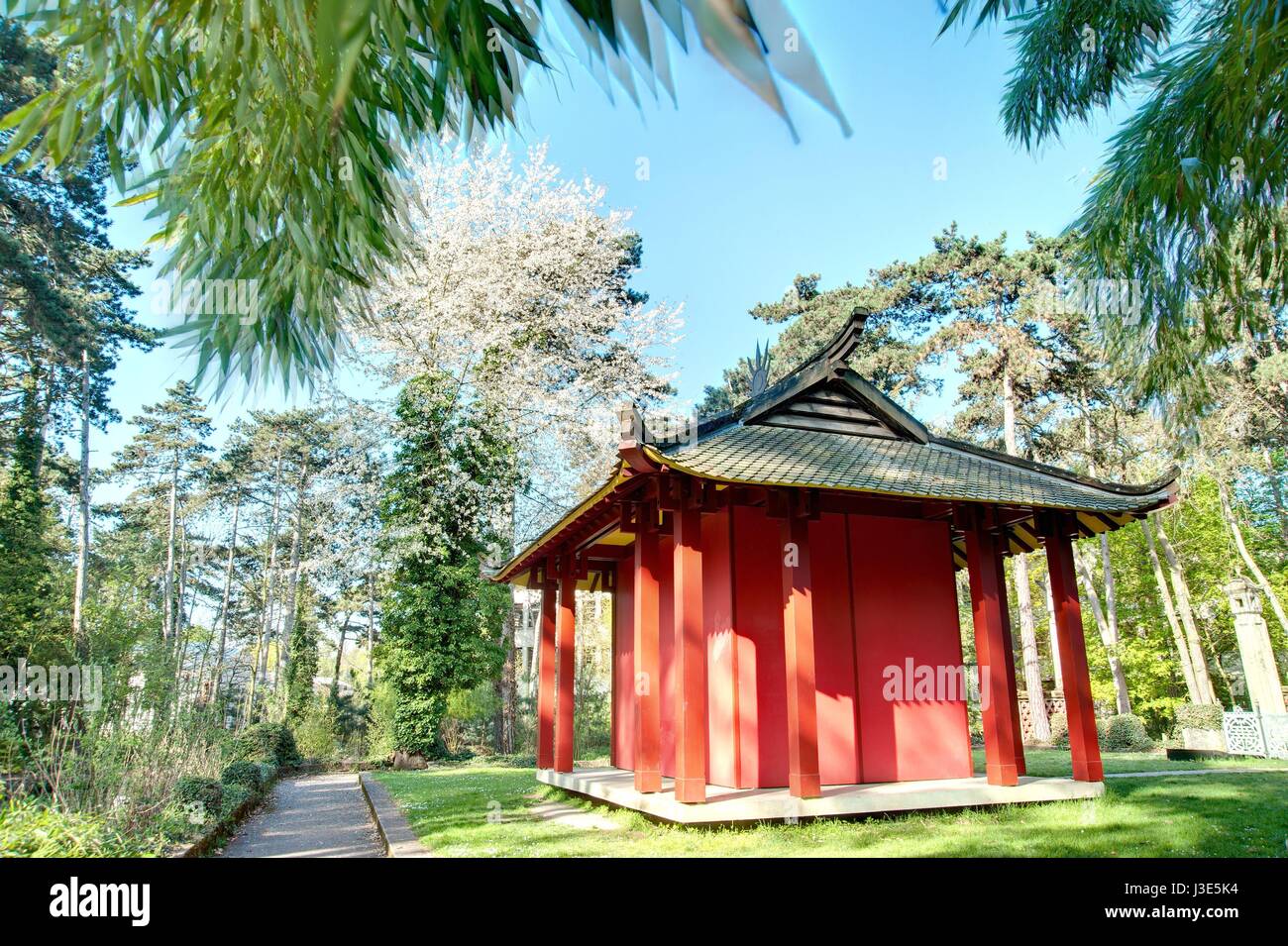 Paris, Bois de Vincennes, le Jardin d'agronomie tropicale Banque D'Images