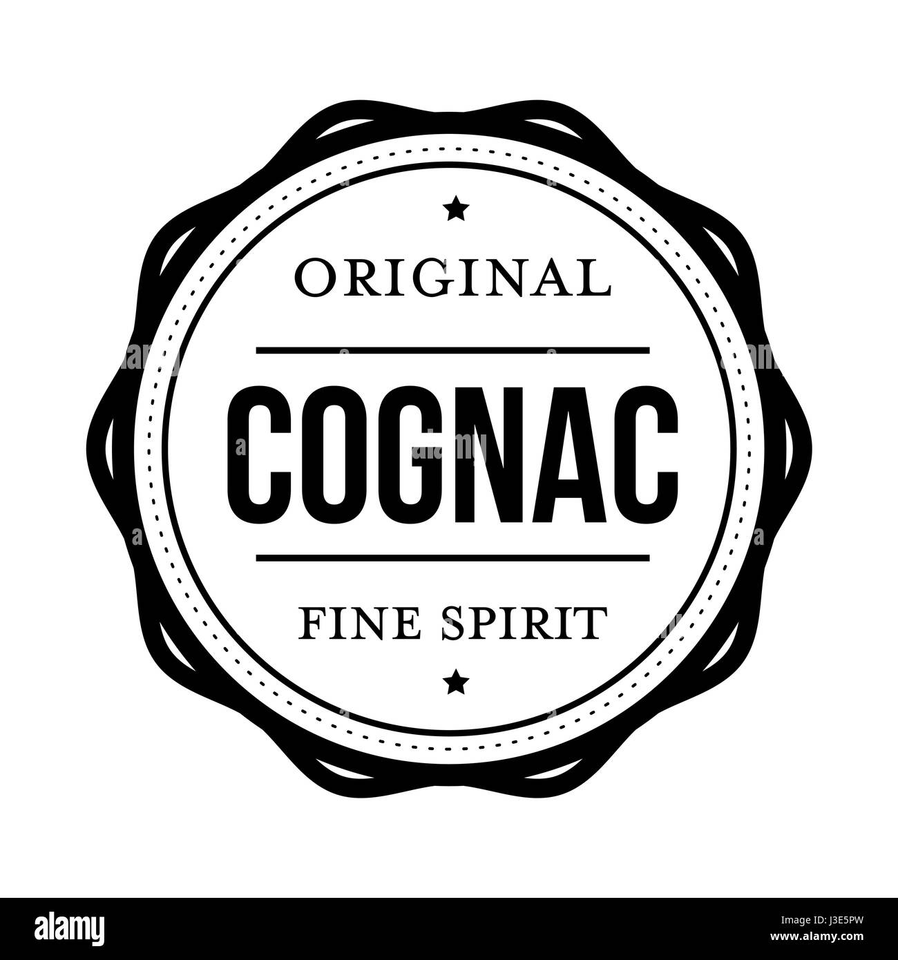 Cognac vintage stamp vector Illustration de Vecteur