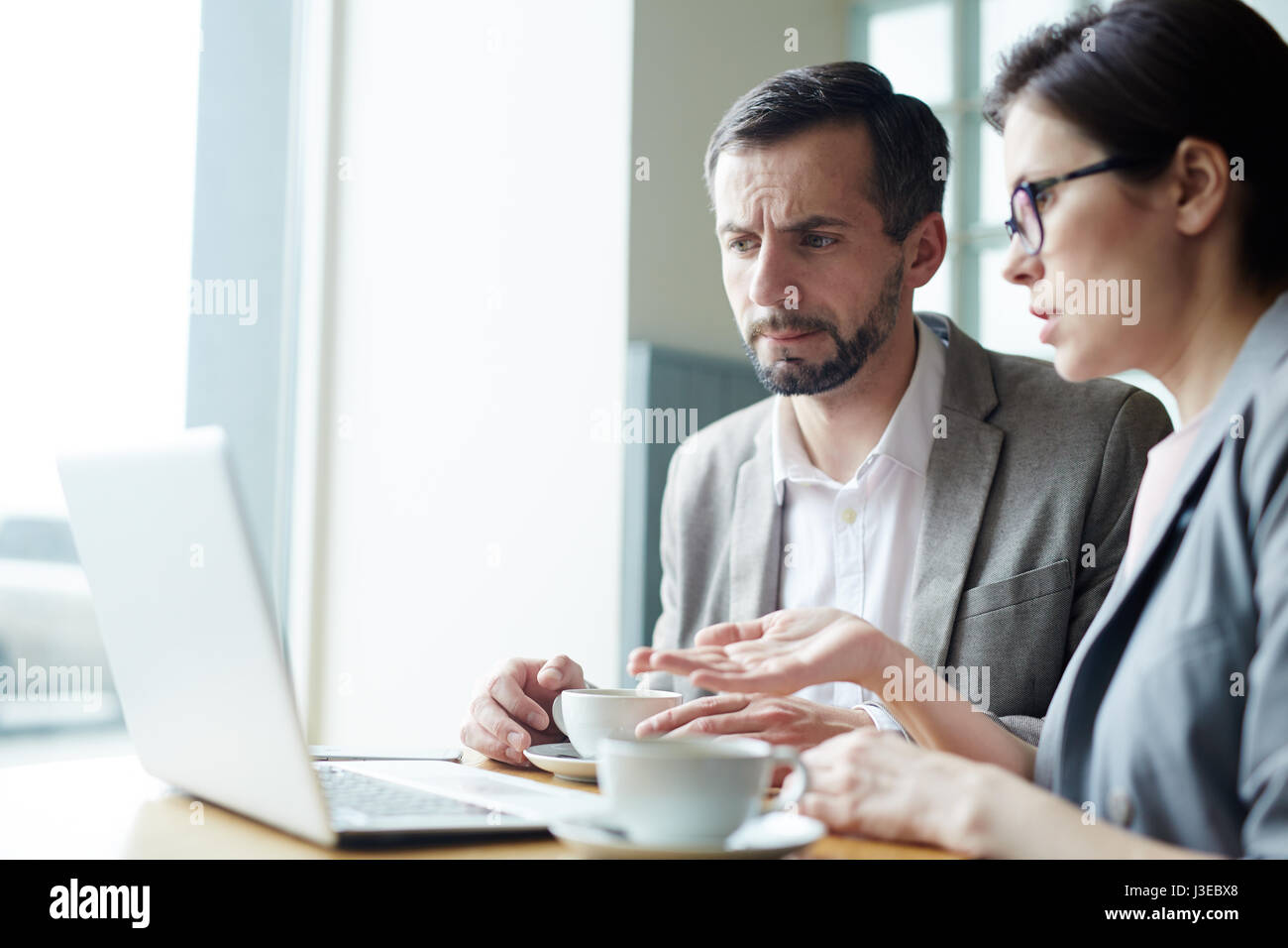 Traders à la pause-café Banque D'Images