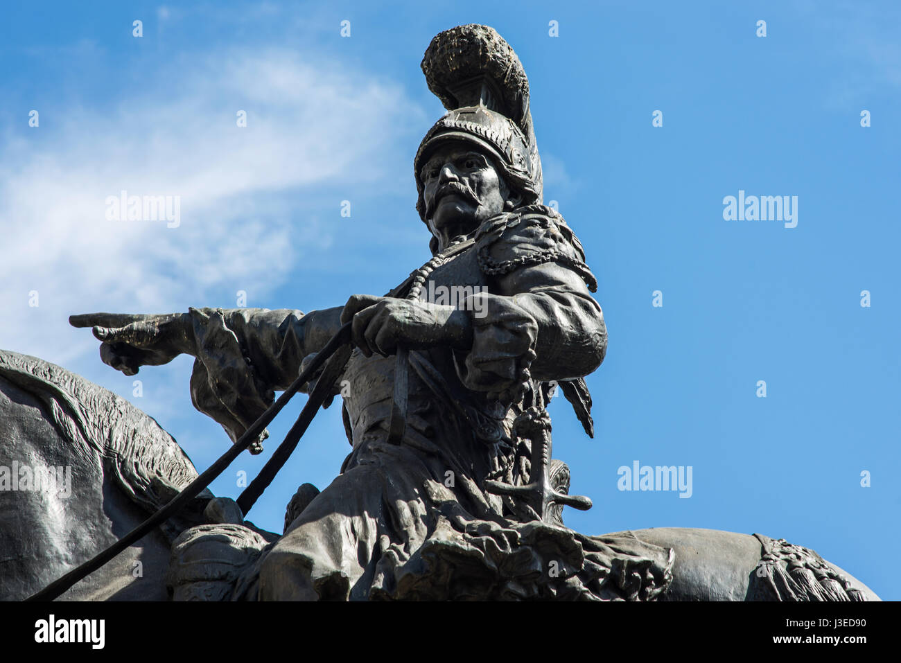 Statue du général Theodoros Kolokotronis à Athènes Banque D'Images