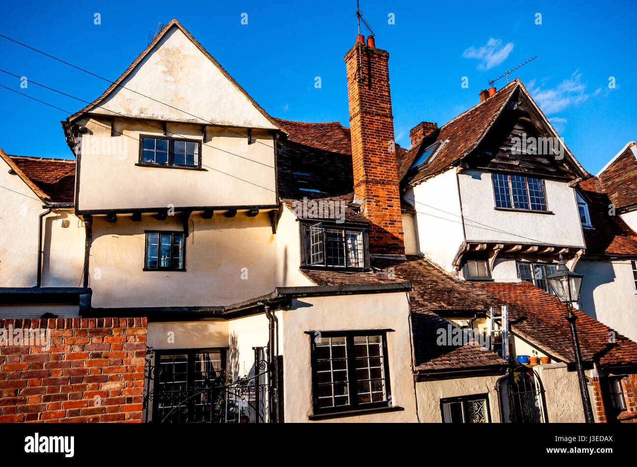 Une des maisons dans le village de Thaxted, Essex, Angleterre Banque D'Images