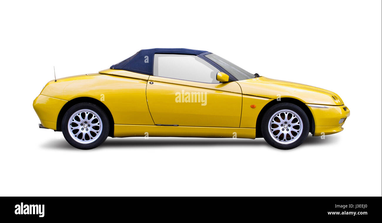 Voiture de sport italienne cabrio isolated on white Banque D'Images