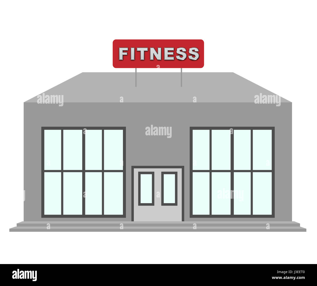 Centre de remise en forme Fitness signifie faire de l'illustration 3d Banque D'Images