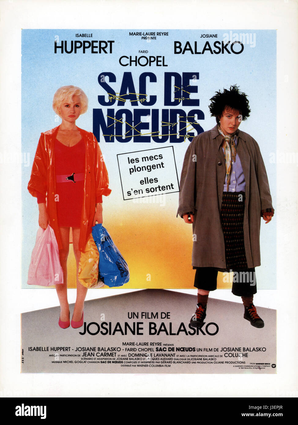 Sac de noeuds Année : 1985 - France Directeur : Josiane Balasko Isabelle Huppert, Josiane Balasko Film poster (Fr) Banque D'Images