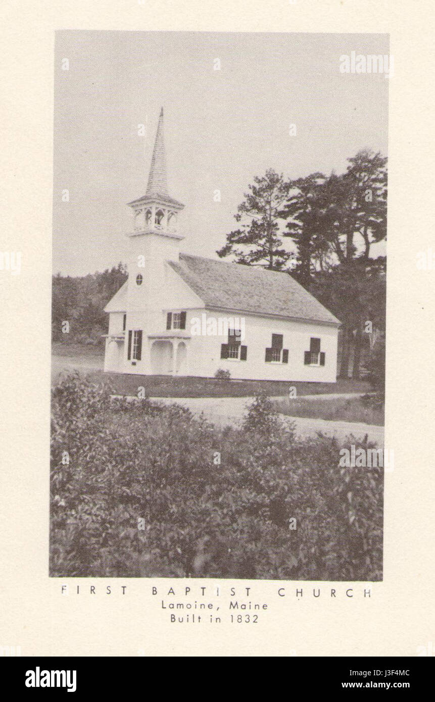 La première église baptiste de Lamoine, dans le Maine, est un édifice religieux historique connu pour son rôle dans la communauté locale et son style architectural distinctif. Banque D'Images