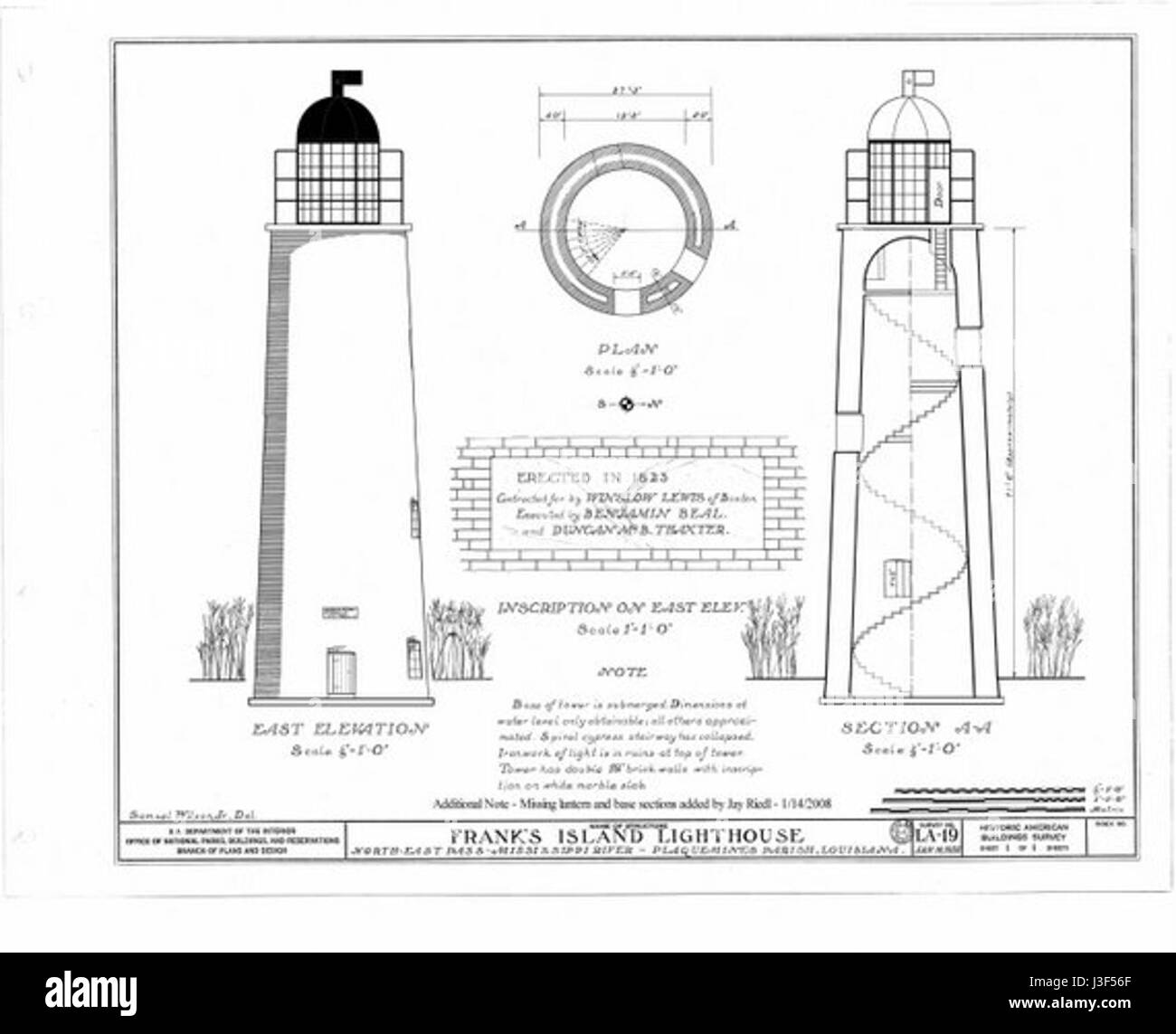 Le phare de Frank Island, conçu par Lewis, est un phare historique connu pour sa conception architecturale. Il sert d'aide à la navigation et de symbole de l'histoire maritime. Banque D'Images Le phare de Frank Island, conçu par Lewis, est un phare historique connu pour sa conception architecturale. Il sert d'aide à la navigation et de symbole de l'histoire maritime. Banque D'Images