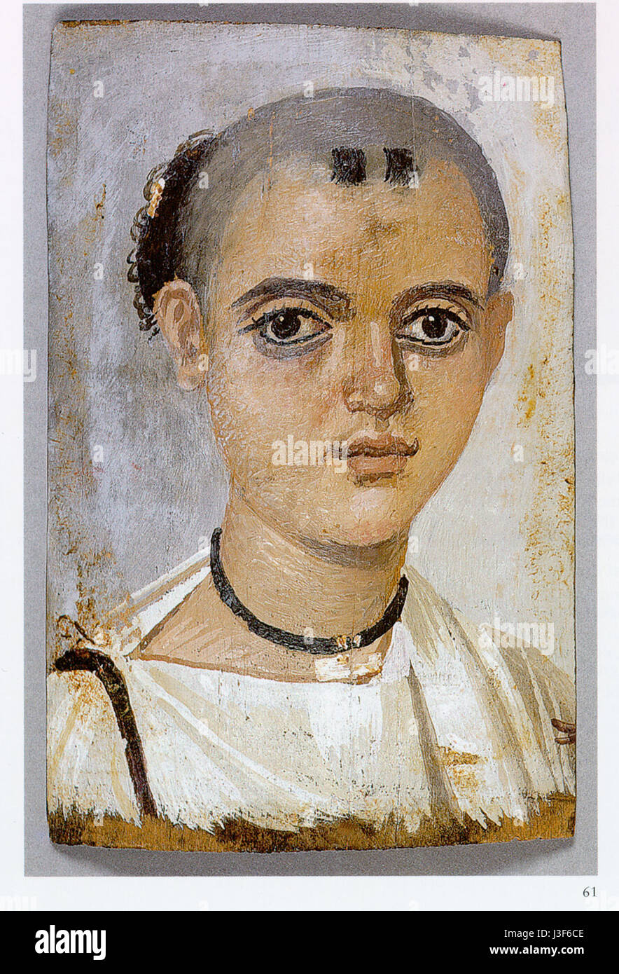 Fayum 40 fait référence à un portrait de la collection Fayum Mummy Portraits, une ancienne forme d'art égyptienne du Ier siècle après JC, mettant en valeur des portraits réalistes placés sur des momies. Banque D'Images