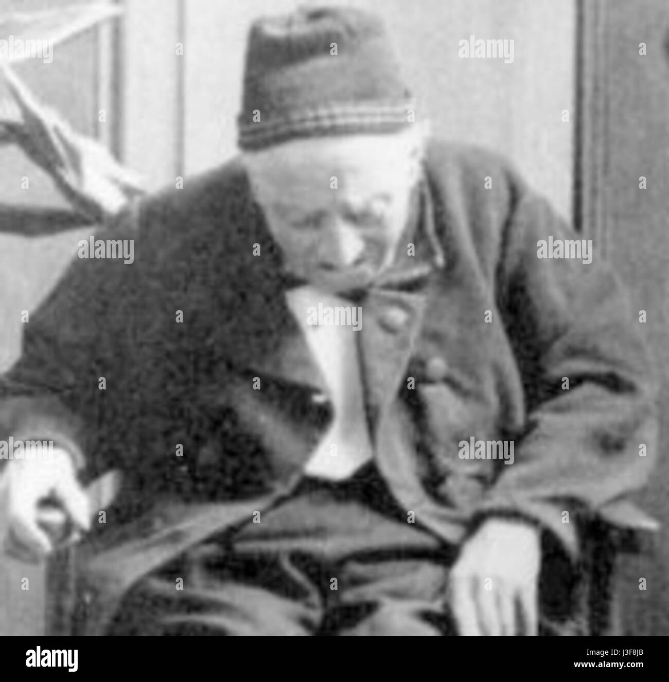 Geert Adriaans Boomgaard, un homme né aux pays-Bas, est considéré comme la personne ayant la vie la plus longue jamais enregistrée. Sa vie remarquable s'est étendue sur plus de 100 ans, jetant la lumière sur les premières études de longévité. Banque D'Images