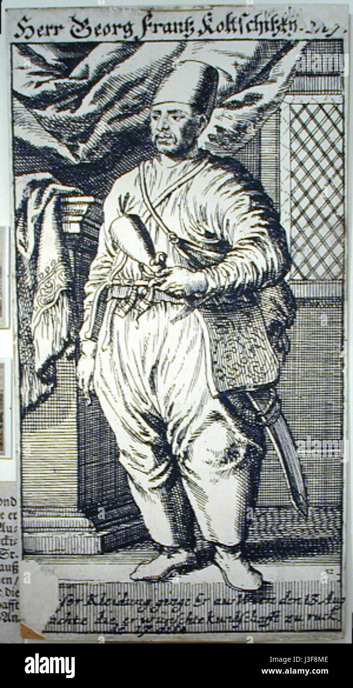Georg Franz Kolschitzky était un espion et diplomate autrichien qui a joué un rôle important pendant le siège ottoman de Vienne en 1683. Son travail de renseignement a contribué au succès de la défense de la ville contre l'Empire ottoman. Banque D'Images