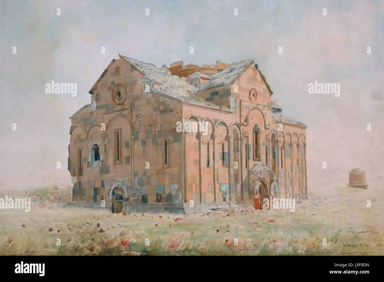 La cathédrale Ani, située en Turquie, est un monument historique et architectural construit vers 1905, représentant l'architecture médiévale arménienne. Banque D'Images