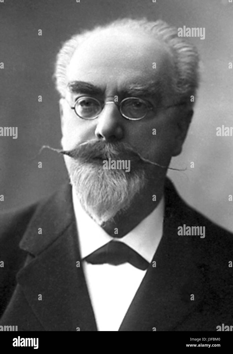 Gabriel Lippmann était un physicien français connu pour son travail dans la photographie couleur. Il a reçu le prix Nobel de physique en 1908 pour sa méthode de reproduction photographique des couleurs basée sur des effets d'interférence. Banque D'Images