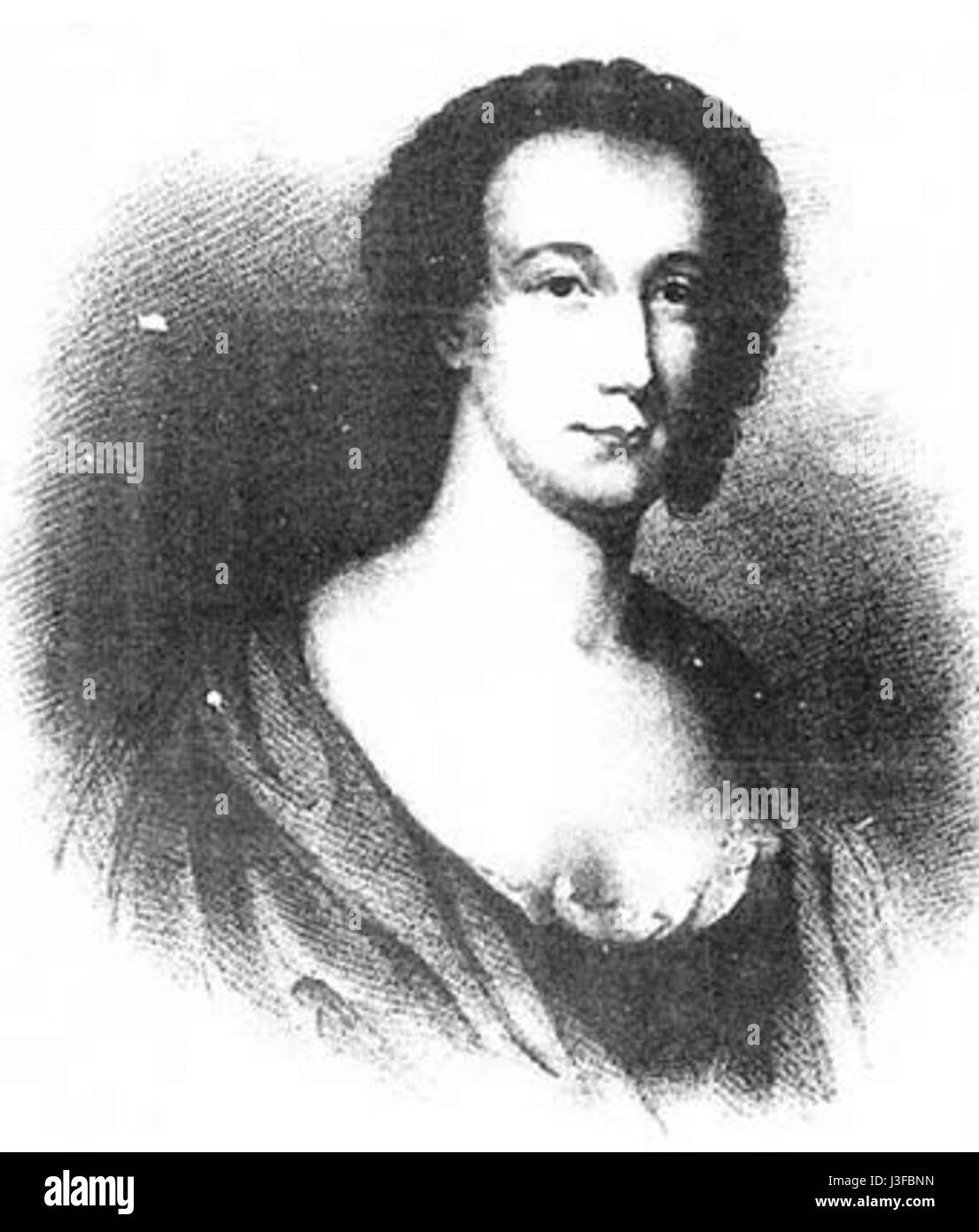 Frances Sheridan était une dramaturge et romancière anglaise, connue pour ses œuvres au XVIIIe siècle, y compris des pièces de théâtre et des romans qui ont contribué à la littérature anglaise. Banque D'Images