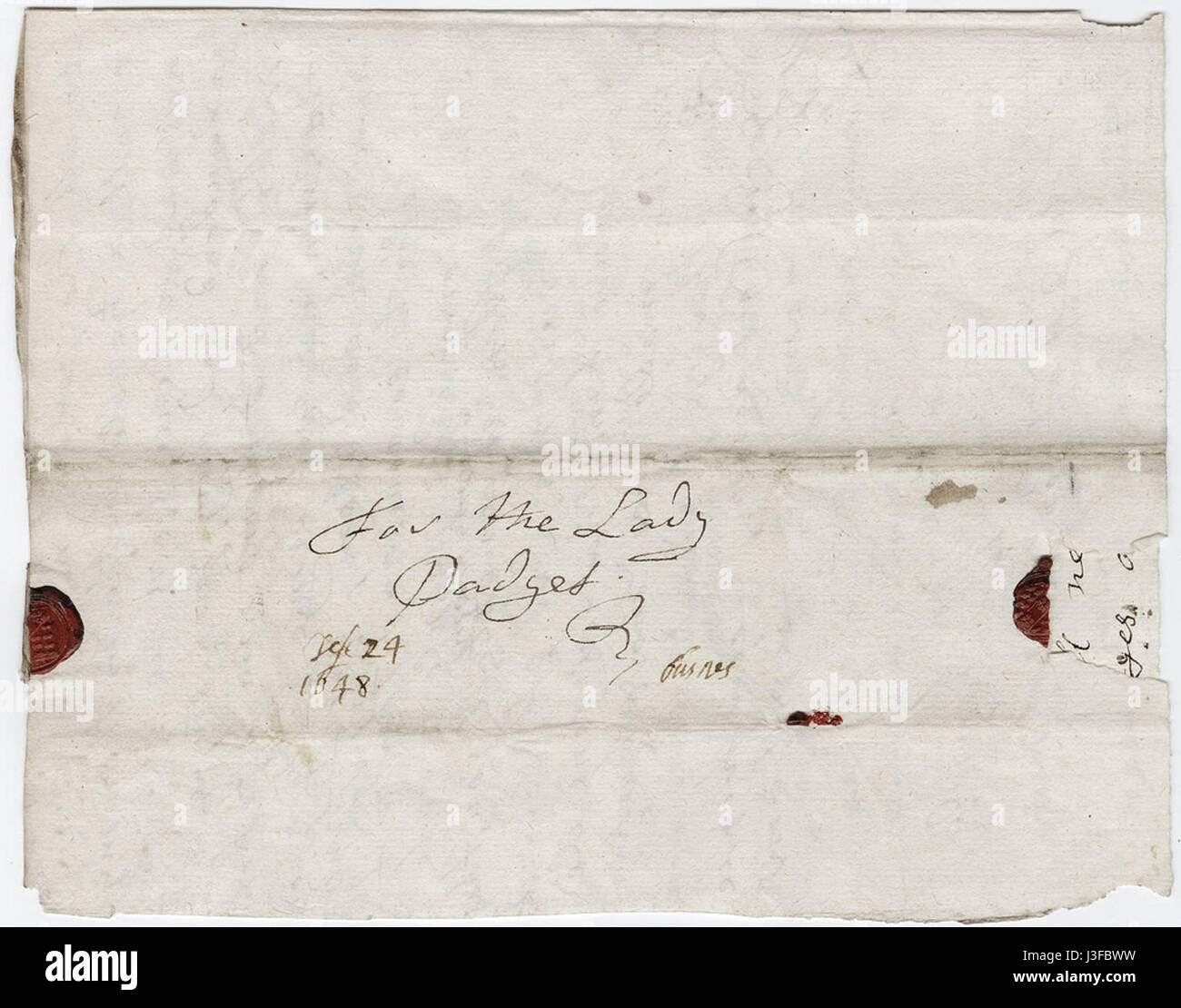 Beinecke Flickr Flickr Laboratory (lettre autographe signée de François Paget, riche dame), le 24 septembre 1648 Banque D'Images