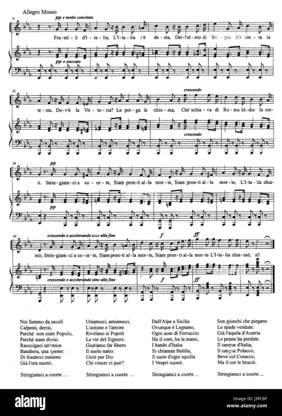 Fratelli d'Italia Banque D'Images