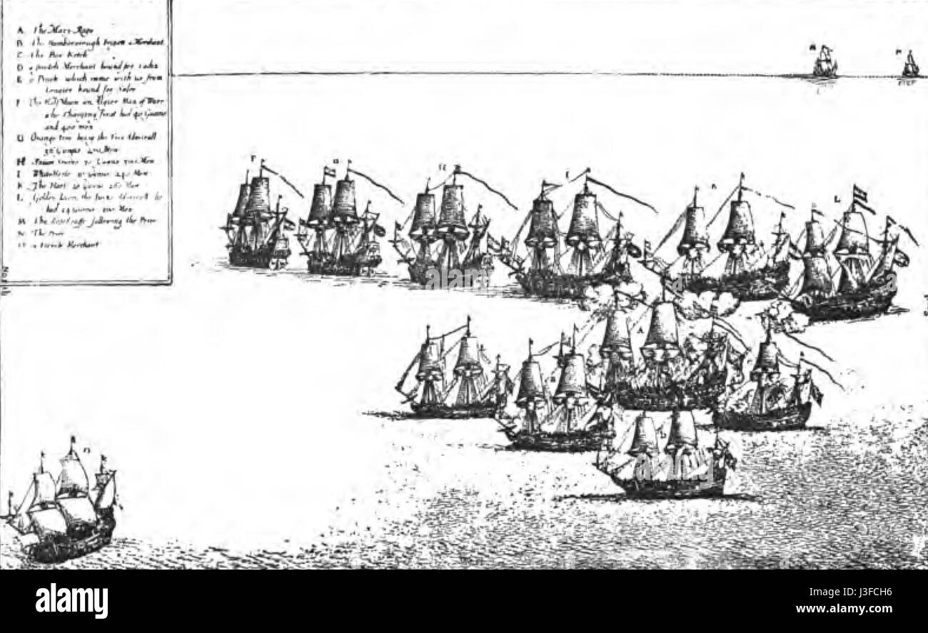 Lutte de la Mary Rose avec pirates, 1669 Algerine Banque D'Images