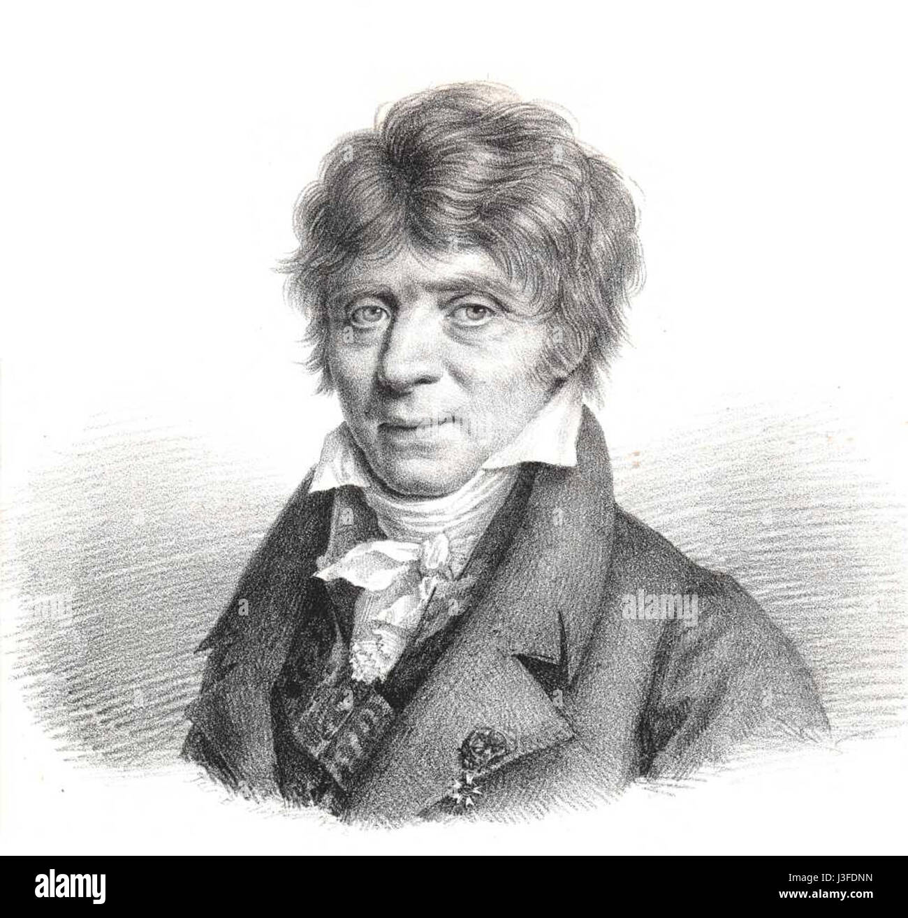 Gaspard de Prony était un ingénieur et mathématicien français connu pour ses contributions aux mathématiques, en particulier dans le domaine des tables logarithmiques et des applications d'ingénierie. Banque D'Images