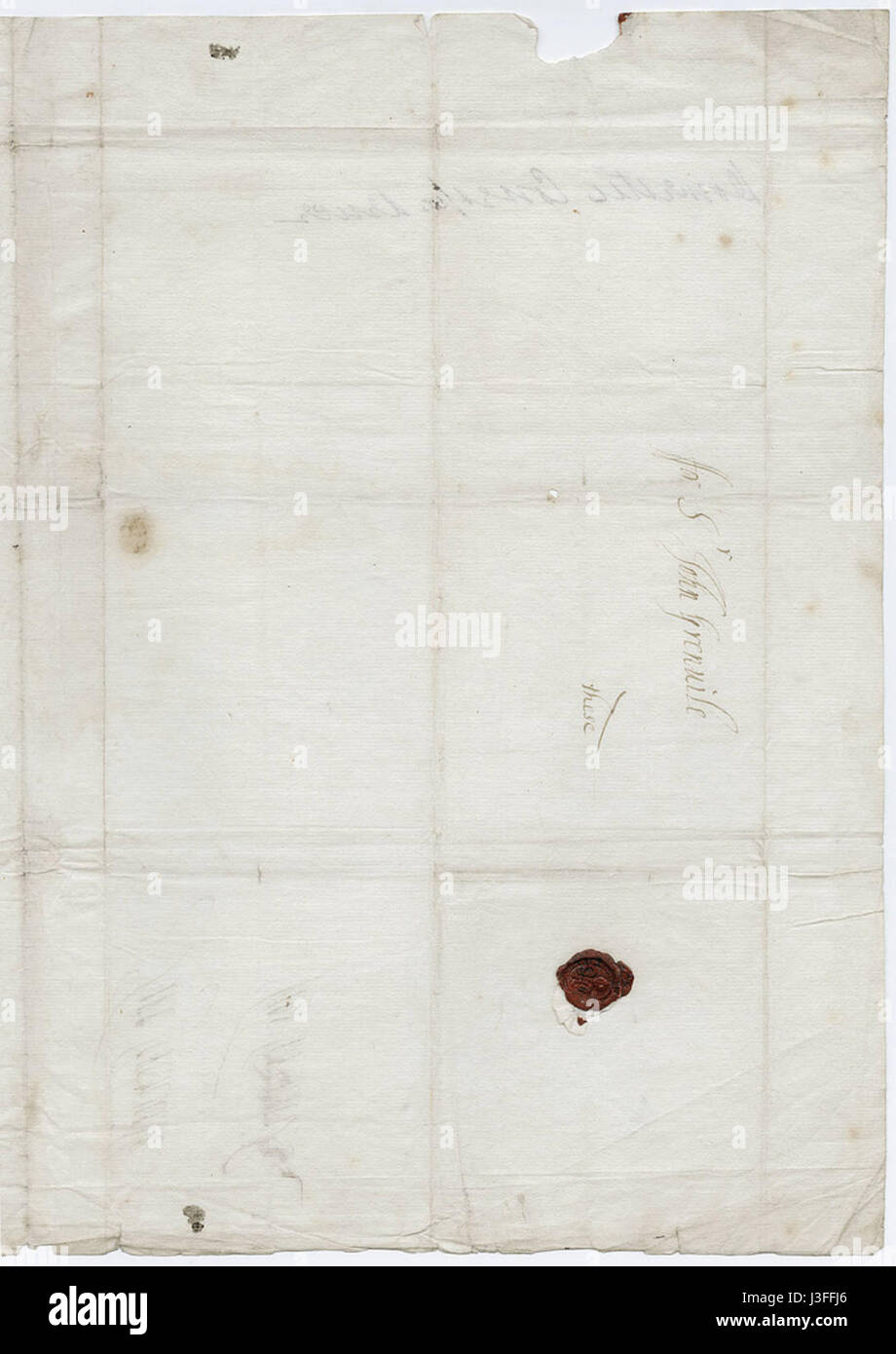 Beinecke Flickr Flickr Laboratory (lettre autographe à John Grenville, 1er comte de baignoire), 4 juillet 1654 (1) Banque D'Images