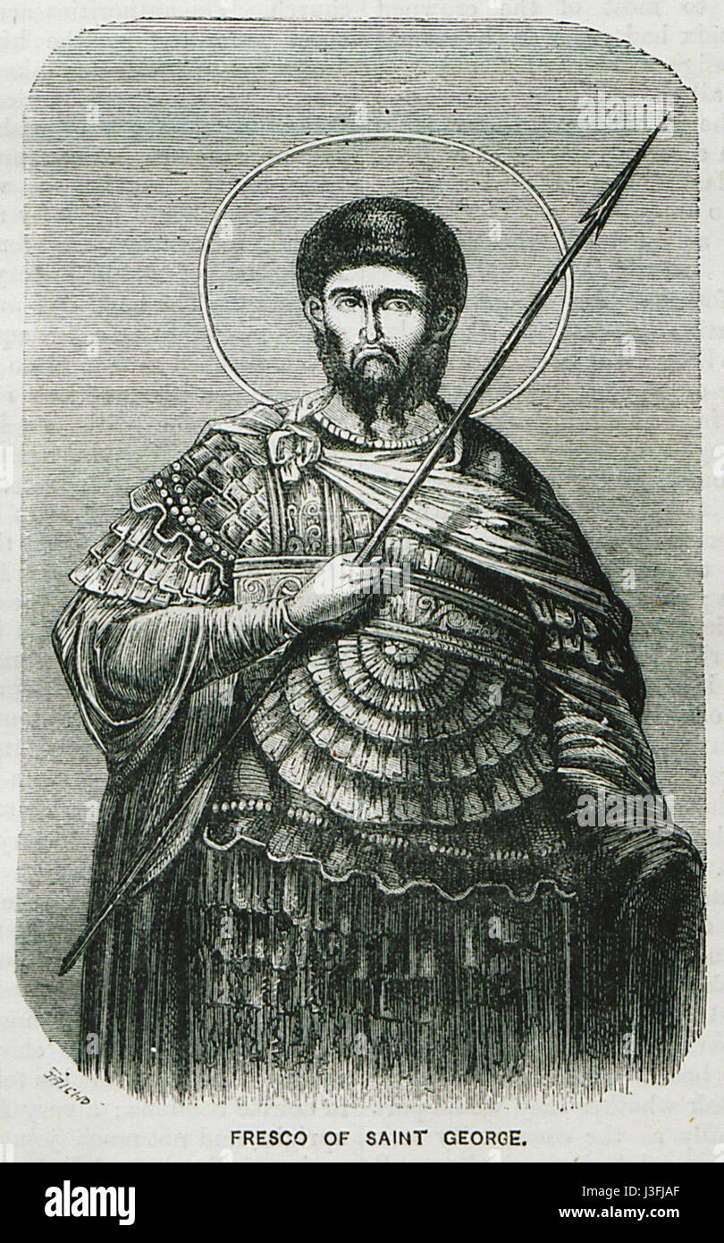 Fresque de Saint George Ainsworth William Francis 1870 Banque D'Images