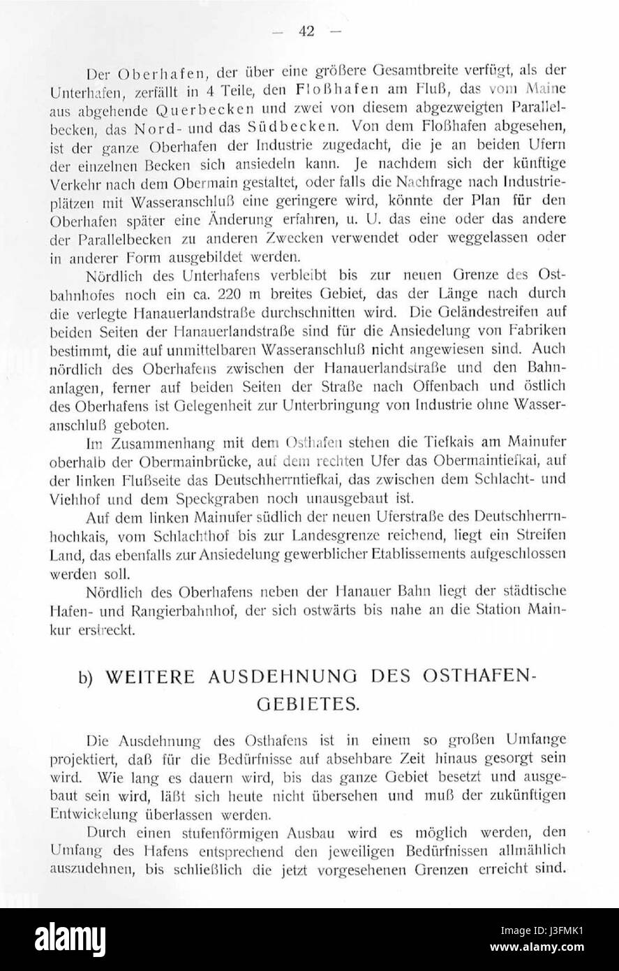 Il s'agit d'une photographie ou d'un document historique de la région d'Osthafen à Francfort (FFM), en Allemagne, prise en 1907. L'image capture probablement un aspect du développement ou de l'histoire industrielle de la région. Banque D'Images