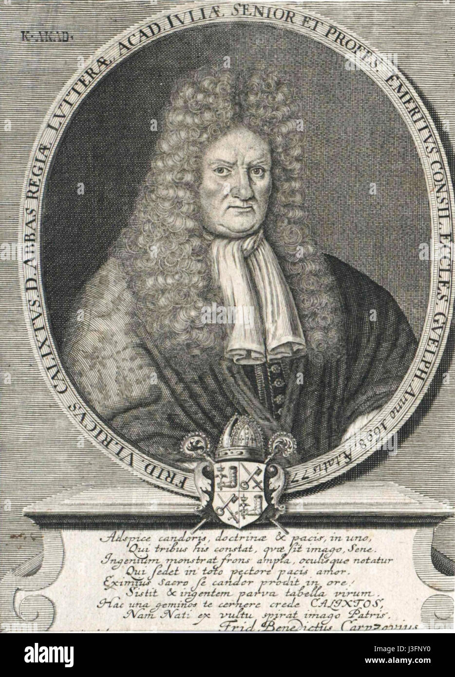 Friedrich Ulrich Calixt est un personnage historique connu pour ses contributions à la philosophie et à la littérature au XVIIe siècle. Banque D'Images