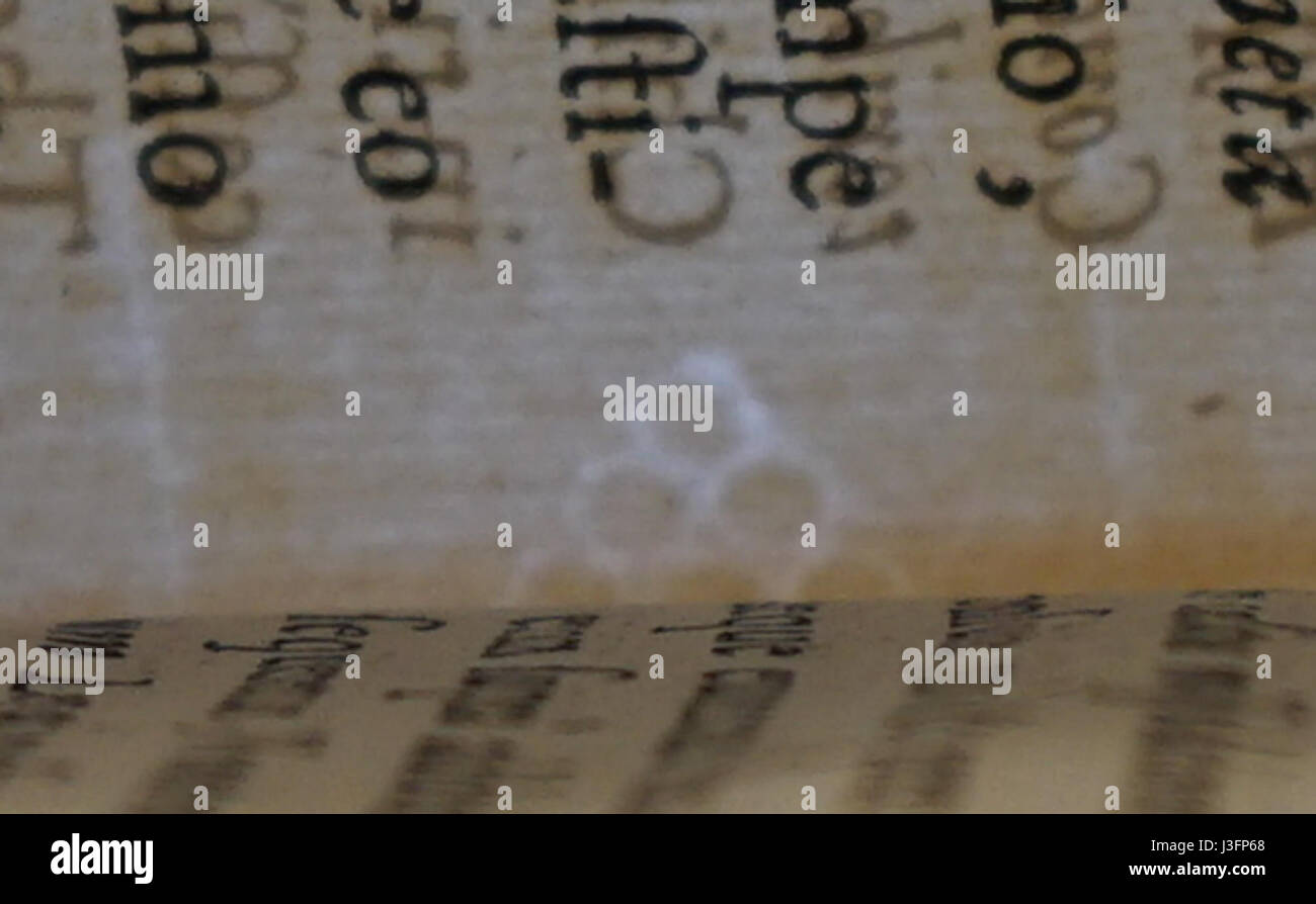 Filigrane p 108 de sacra ampoule 07412 Banque D'Images