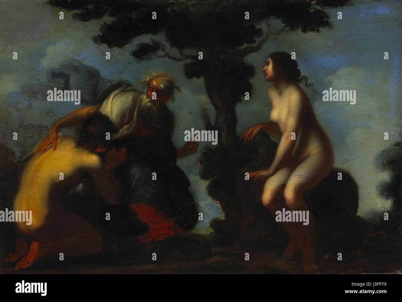 Francesco Furini Adam et Eve Banque D'Images