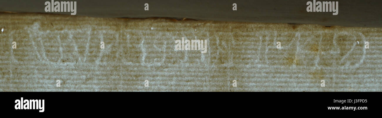 Cette référence semble impliquer un filigrane ou un dessin filigrane identifié par CRIII 232 MM 10463, qui peut se rapporter à la conservation de documents historiques ou imprimés. Banque D'Images