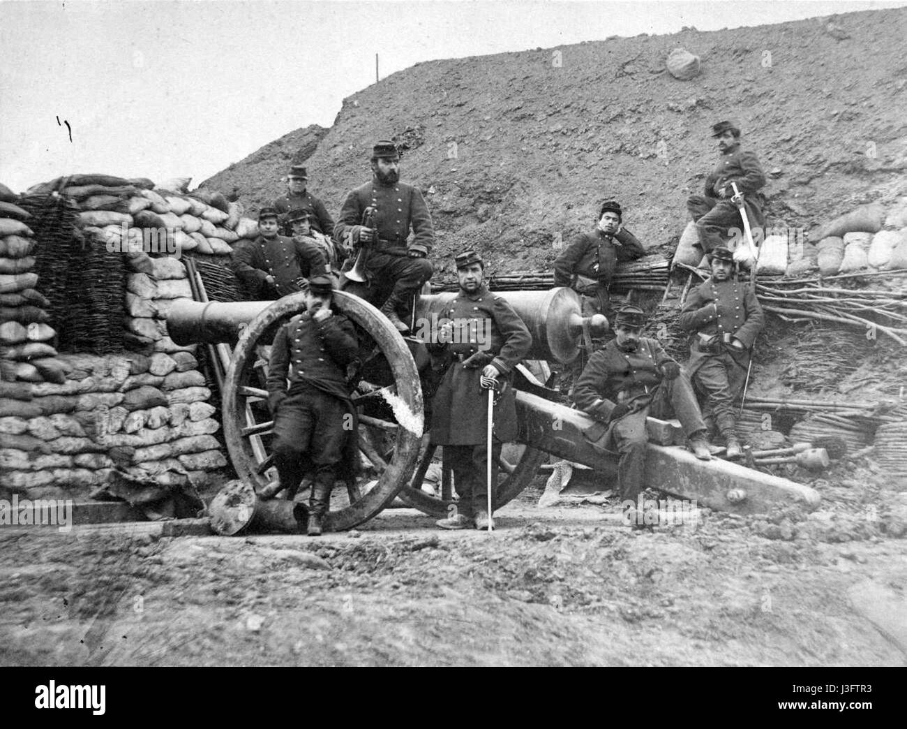 Soldats français dans la guerre prussien Franco 1870 71 Banque D'Images