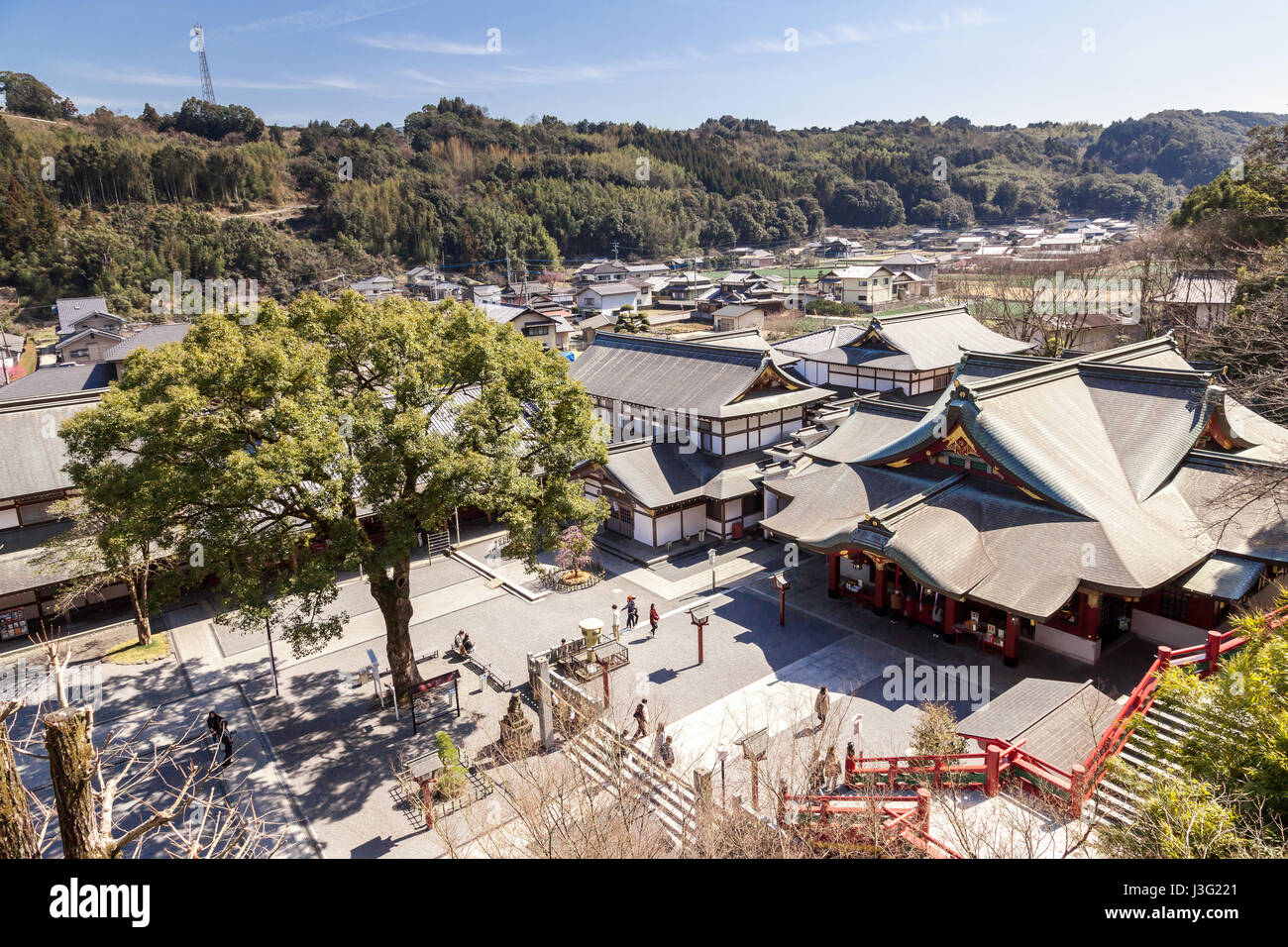 Ville KASHIMA, SAGA, JAPON - 11 mars 2017 : Yutoku Inari est un sanctuaire Shinto dans la ville de Kashima, préfecture de Saga, l'île de Kyushu, au Japon. Banque D'Images