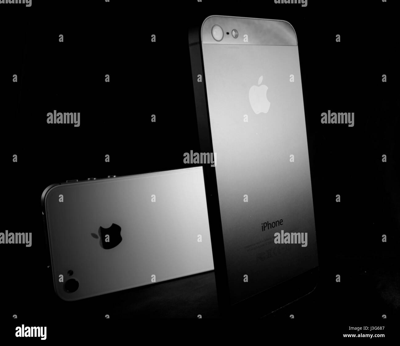 Deux iphone Banque D'Images