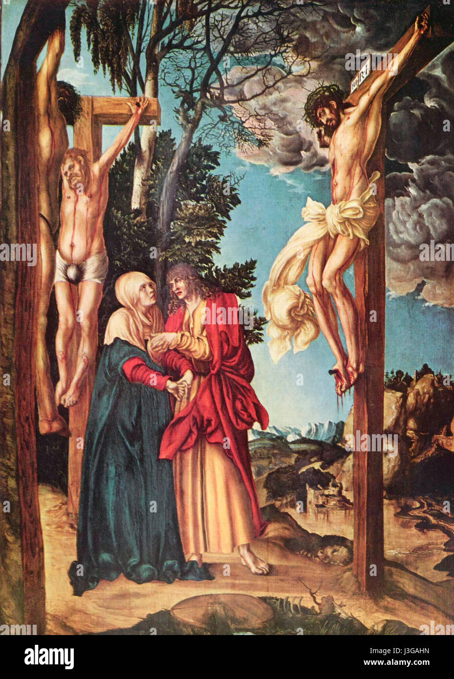 La crucifixion du Christ - 1503 - Lucas Cranach l'ancien Banque D'Images