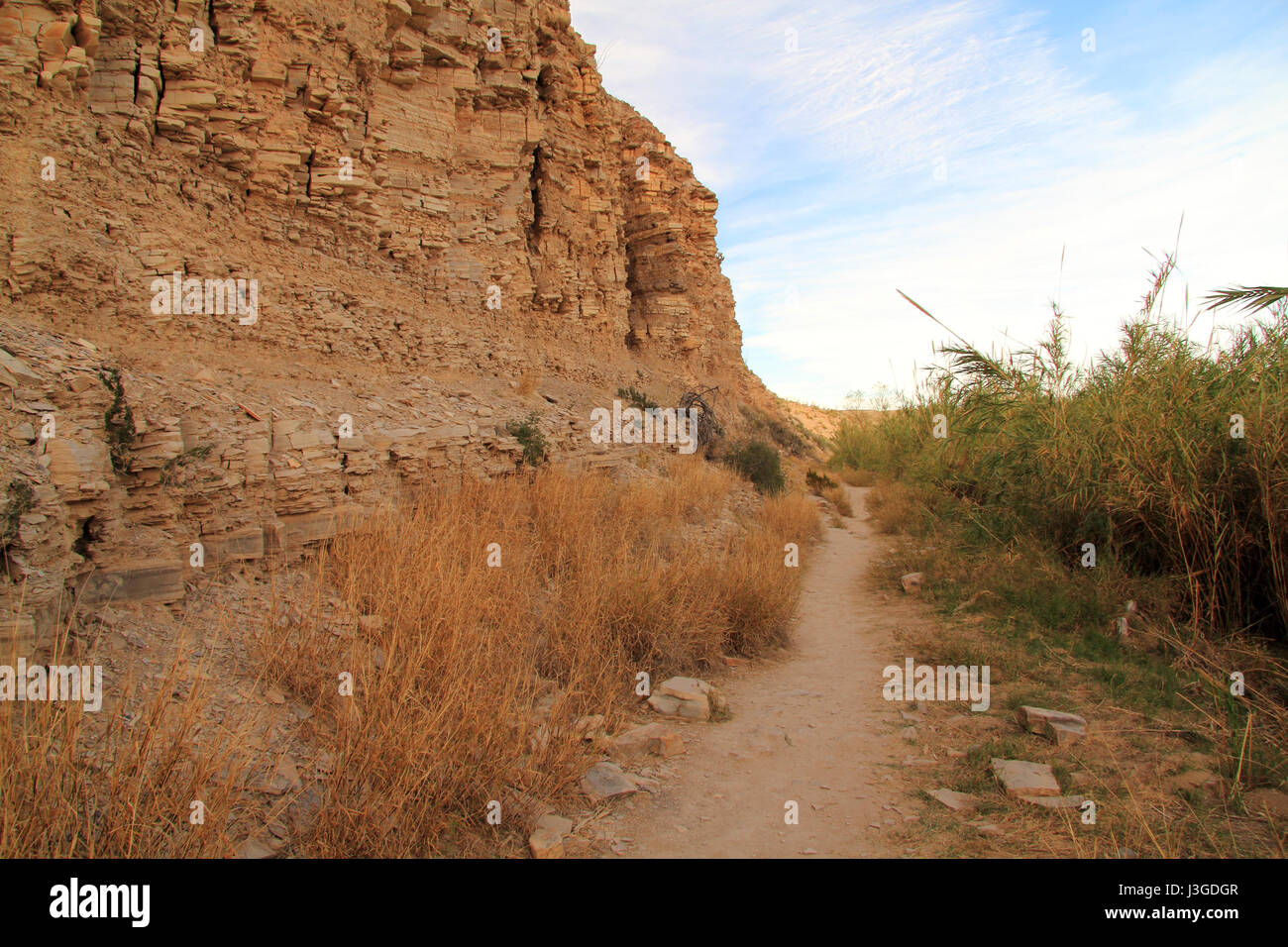Le pittoresque Sentier en boucle des sources chaudes à Big Bend National Park est l'un des plus populaires et plus facile des randonnées dans la région de Big Bend, dans l'état du Texas Banque D'Images