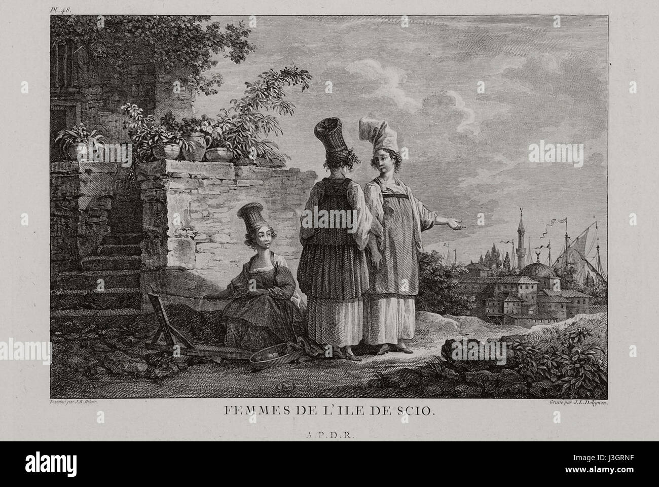 Femmes de l'île de Scio Choiseul gouffier Gabriel Florent Auguste de 1782 Banque D'Images