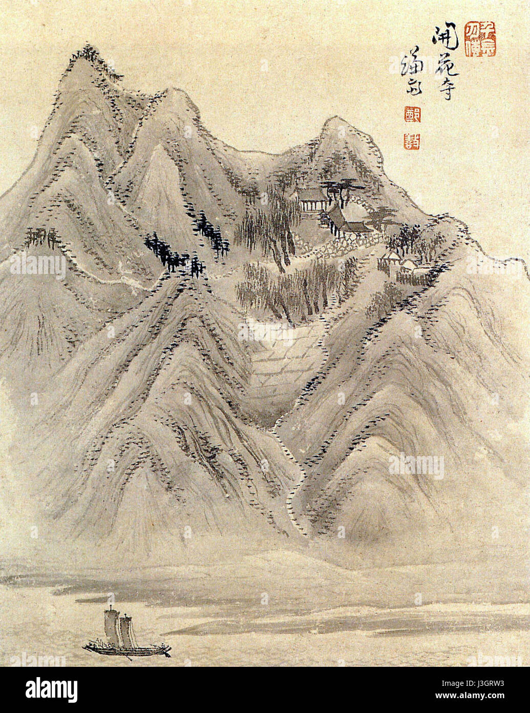 Gaehwasa temple par Jeong Seon Banque D'Images Gaehwasa temple par Jeong Seon Banque D'Images