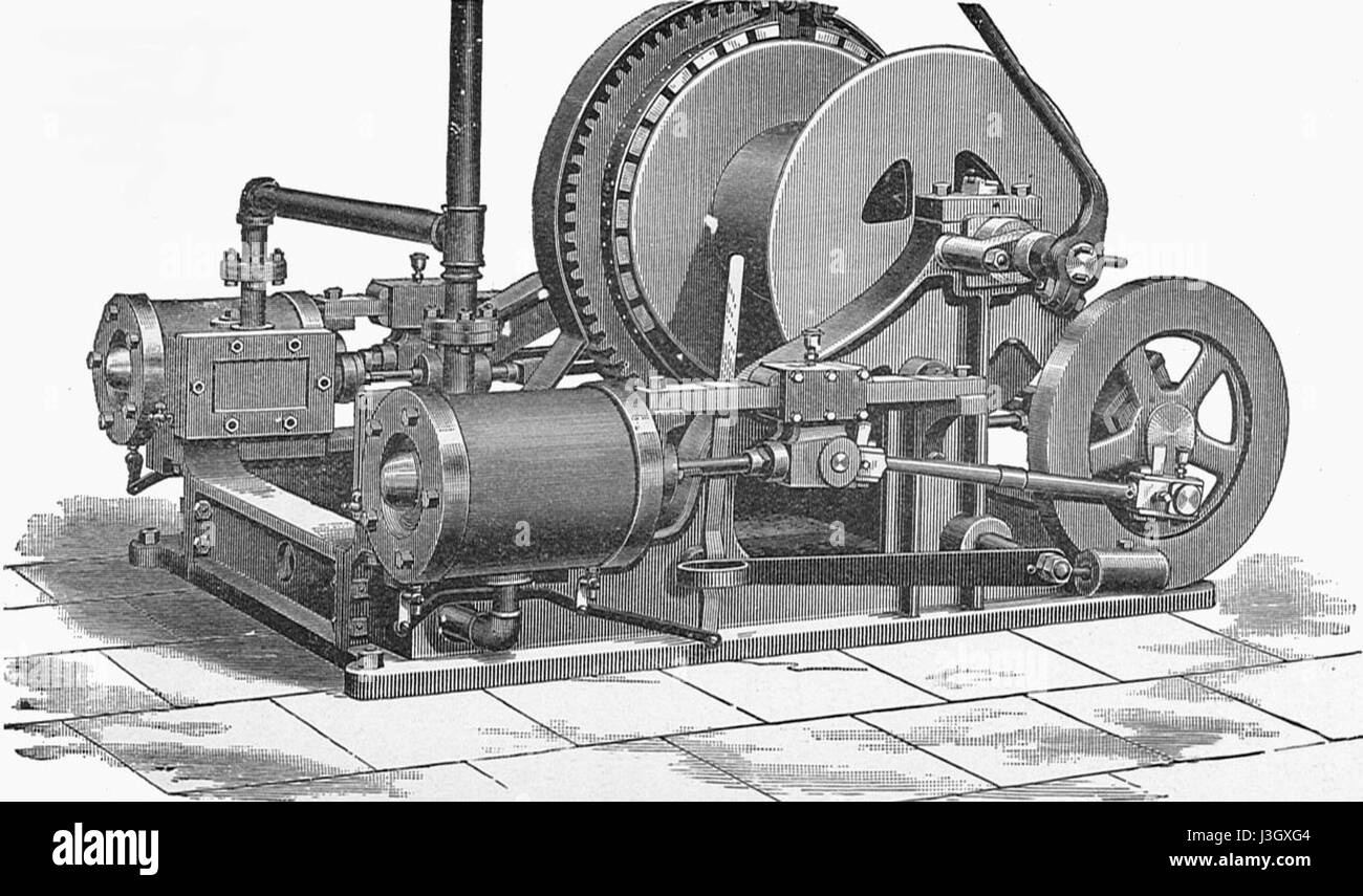 Tambour à friction du moteur de levage (nouveau catéchisme de la machine à vapeur, 1904) Banque D'Images