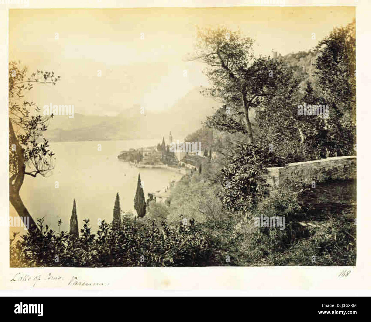 Francis Frith, 1822 (1898) n. 178 Lac de Côme Varenna Banque D'Images