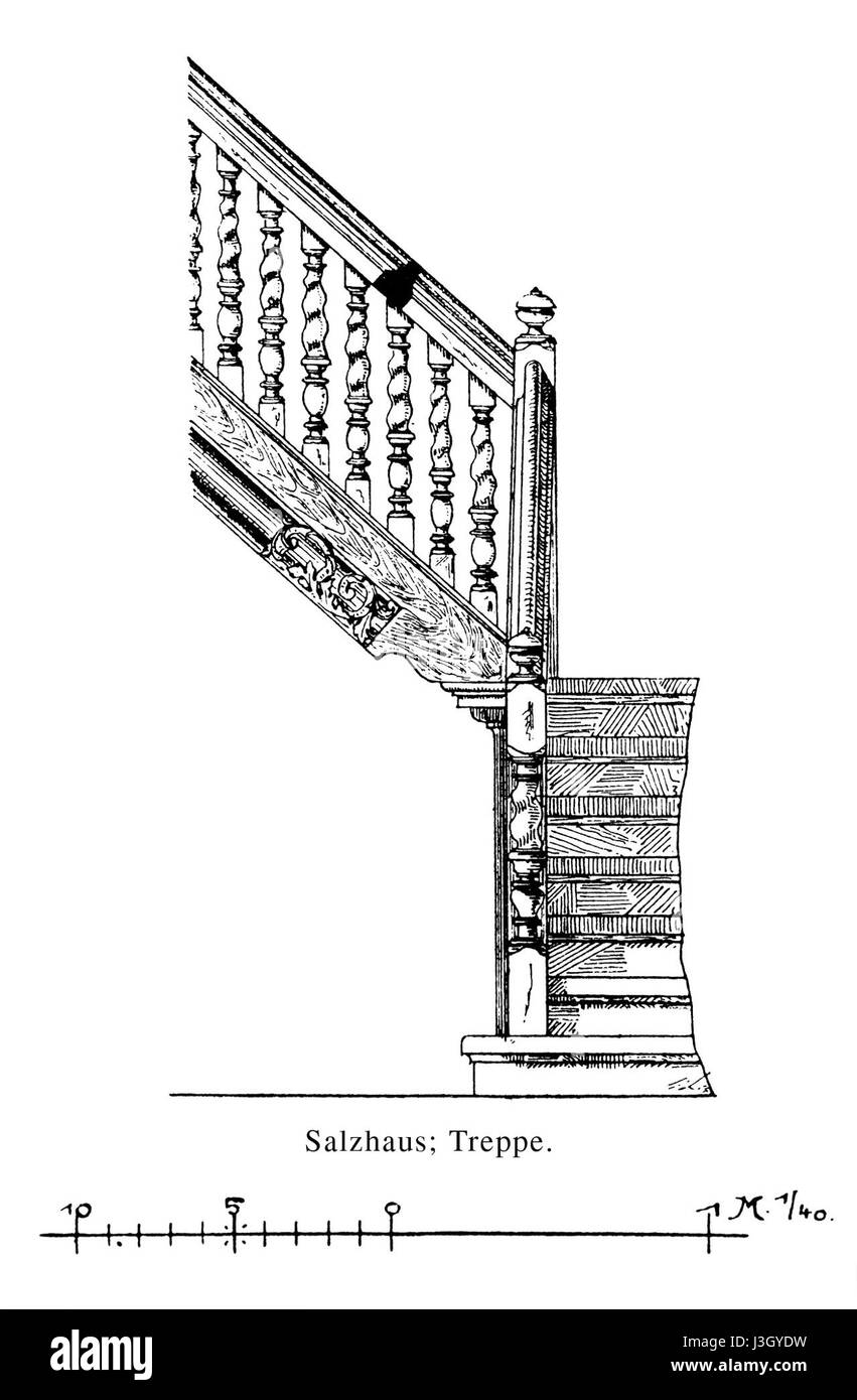 Frankfurt Am Main Roemer Salzhaus Treppe Banque D'Images