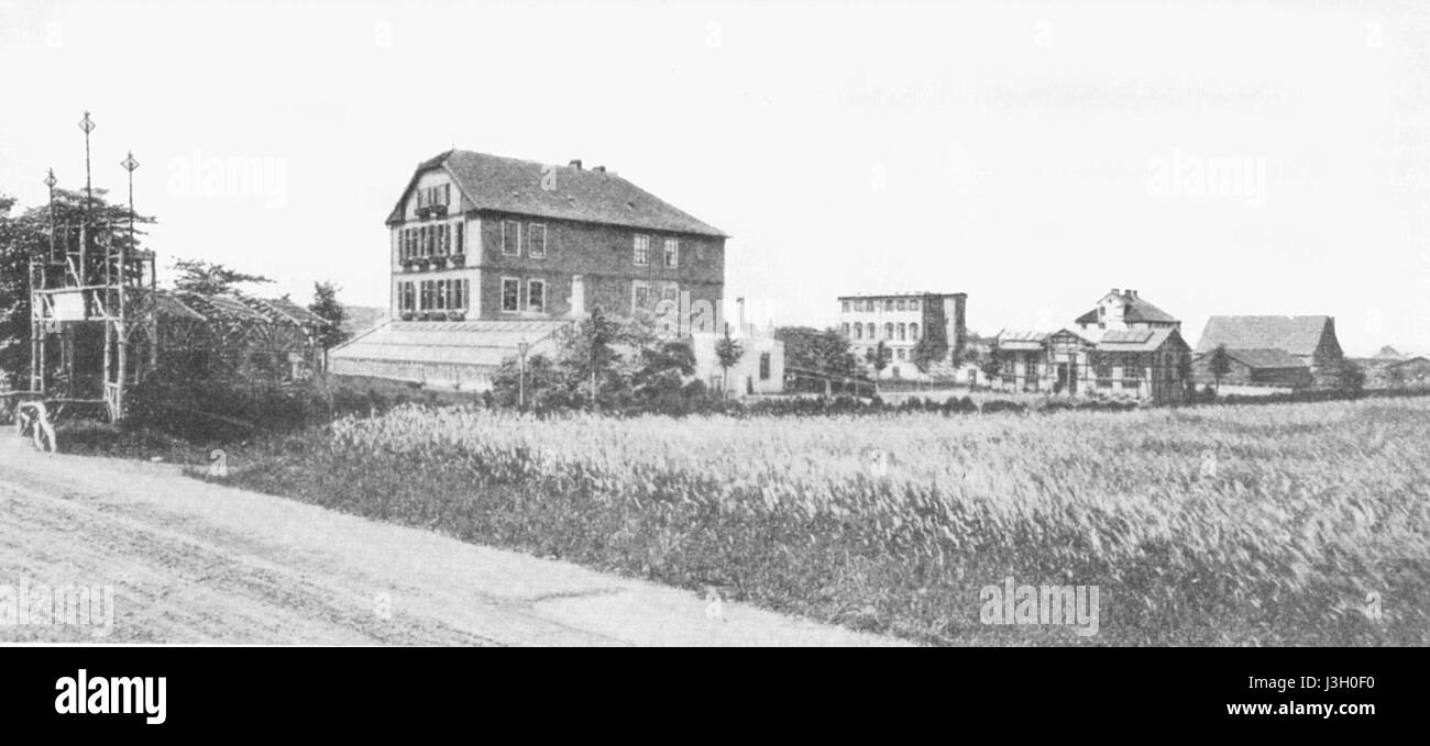 Fait référence à une institution horticole, Gartenbauanstalt Ahlem, qui a fonctionné vers 1900 en Allemagne, se concentrant probablement sur les études botaniques et la culture des plantes. Banque D'Images
