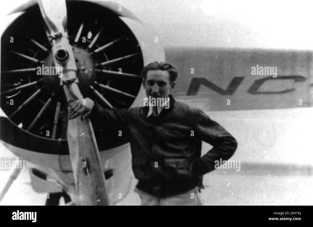 Feliksas Vaitkus était un aviateur lituanien connu pour ses exploits de vol. "Lithuanica II" était un avion impliqué dans une histoire importante de l'aviation, en particulier au cours de la période 1935-1982. Banque D'Images