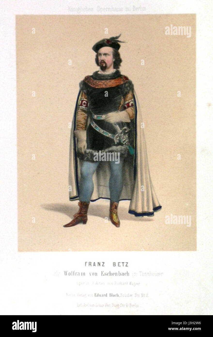 Franz Betz als Wolfram von Eschenbach Banque D'Images